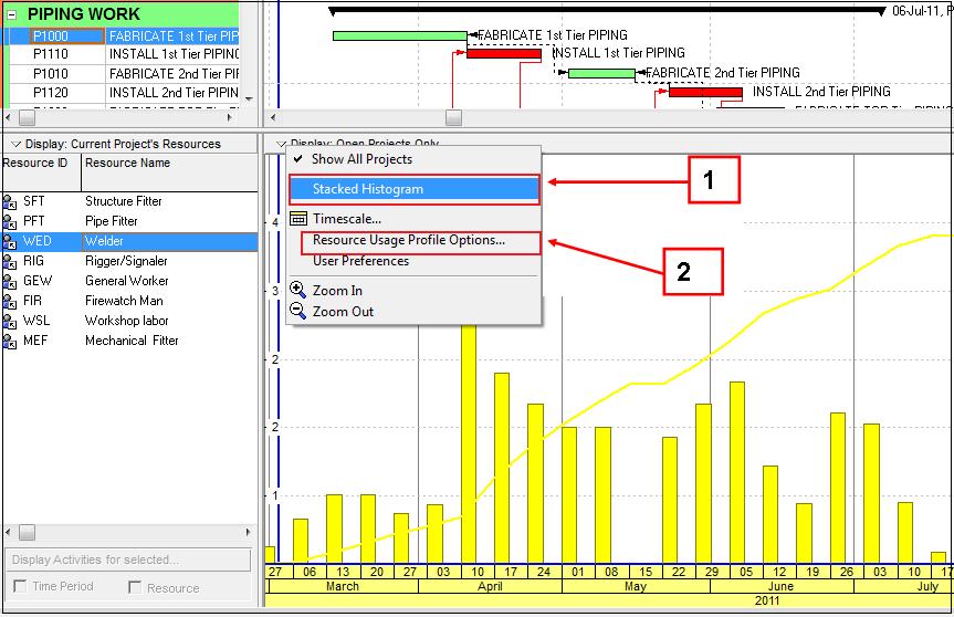 manpower histogram in primavera 6 crack